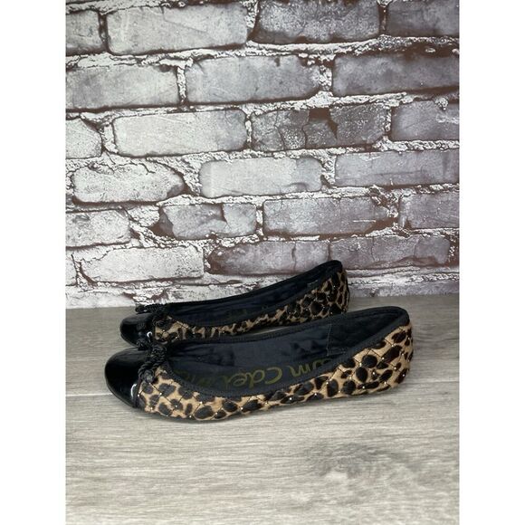 Sam Edelman Calypso Quilted Leopard Ballet Flats Shoes Women 8M US - Picture 1 of 16